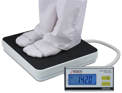 Detecto Compact Digital Floor Scale for Clinical or Home Use