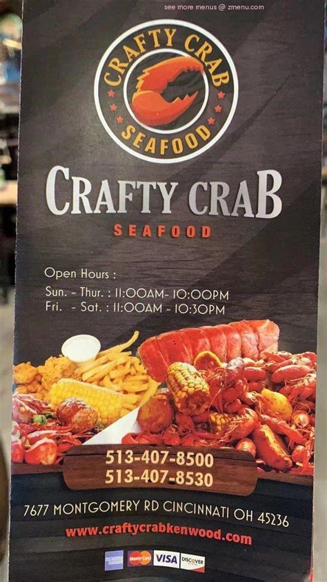 Online Menu of Crafty Crab Kenwood Restaurant, Cincinnati, Ohio, 45236 ...