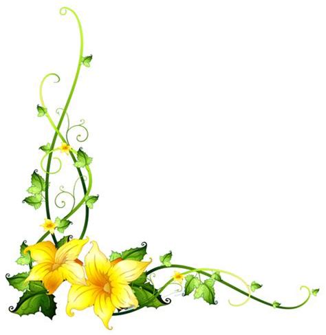 Border template with yellow flowers 373341 Vector Art at Vecteezy