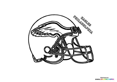 Philadelphia Eagles NFL helmet - Coloring Pages for kids