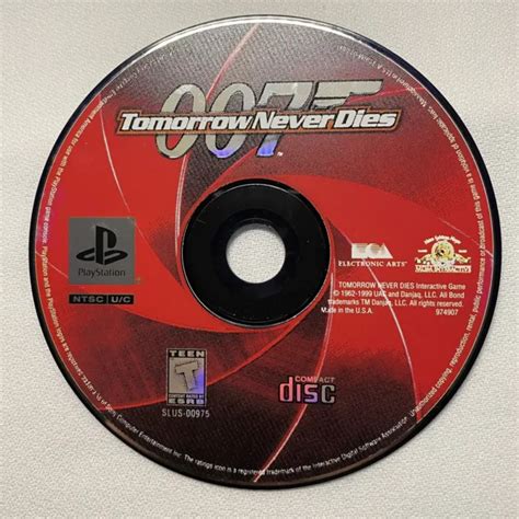 TOMORROW NEVER DIES 007 (Sony PlayStation 1, PS1 1999) Disc Only TESTED ...