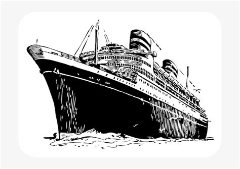 Black & White Ship Png Clipart Cruise Ship Clip Art - Titanic Clip Art ...