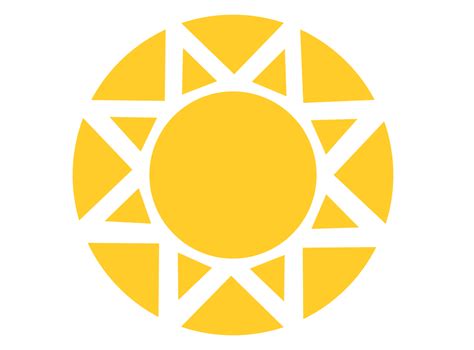 Yellow Shining Sun Logo Icon 12986735 PNG