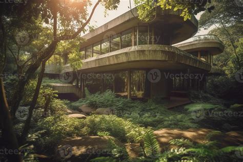 inspired new house in the brasilian jungle, brutalist, waterfalls ...