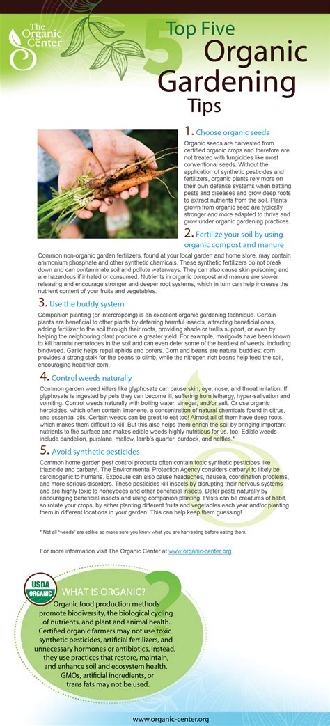 Five Organic Gardening Tips | The Organic Center