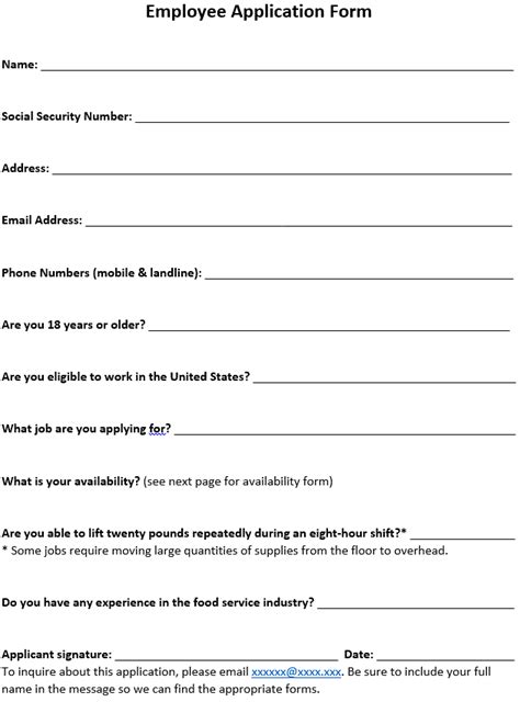 Employee Application Form Template, Tips, And Expert Advice - Sling