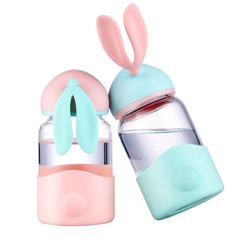 Glass Bunny Water Bottle | Bottle, Glass water bottle, Water bottle