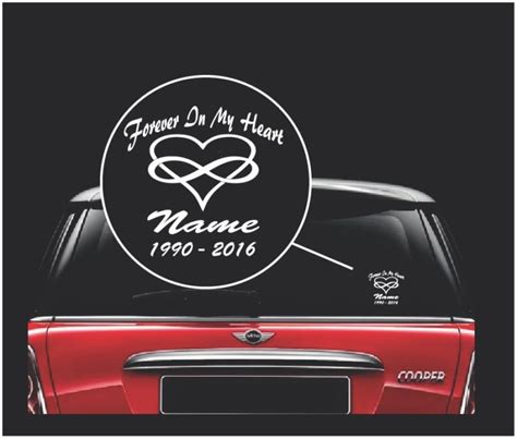 In Memory Infinity Heart Decal Sticker | Custom Made In the USA | Fast ...