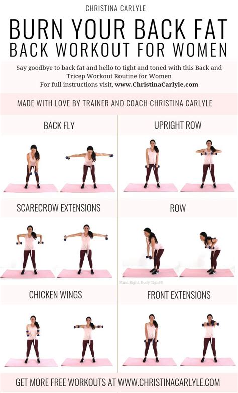 Upper Body Workout! Back Workout Women, Back Fat Workout, Workout Routines For Women, Fitness ...