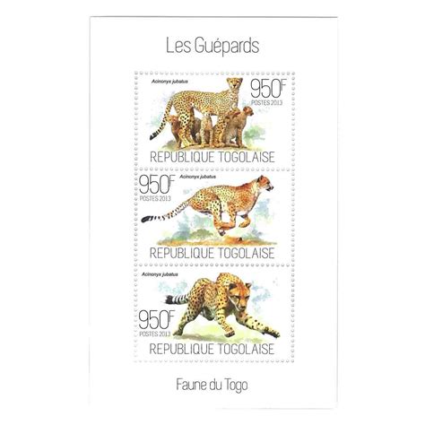 Togo Stamp, 2013 Cheetahs, Wildlife, Animals – International House of ...