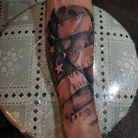 Military Tattoo USA Folded Flag - Veteran Ink