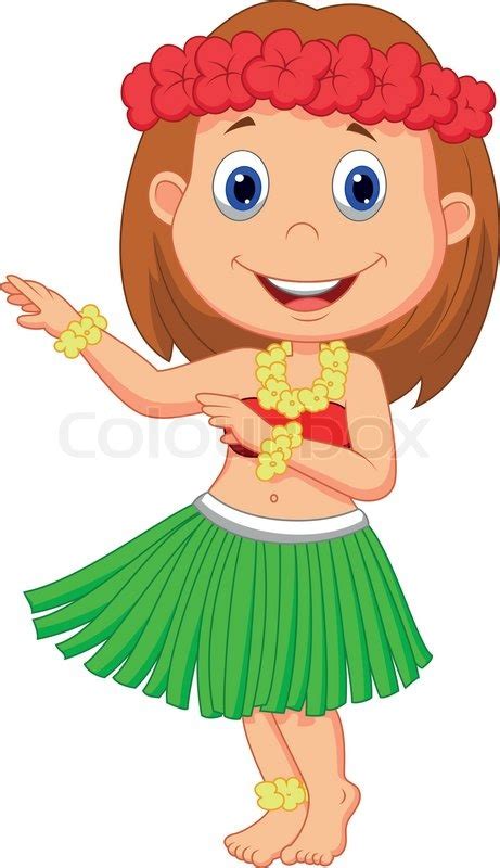 Vector illustration of Little Hula ... | Stock vector | Colourbox