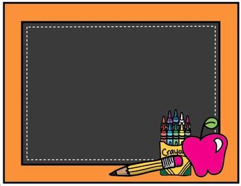 Clipart: Back to School Chalkboard Borders by Clipart Queen | TPT