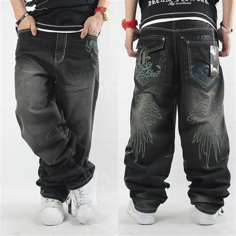 2017 New Arrival Mens Hip Hop Baggy Jeans Men Plus Size Jeans Pants Loose Fit Famous Brand ...