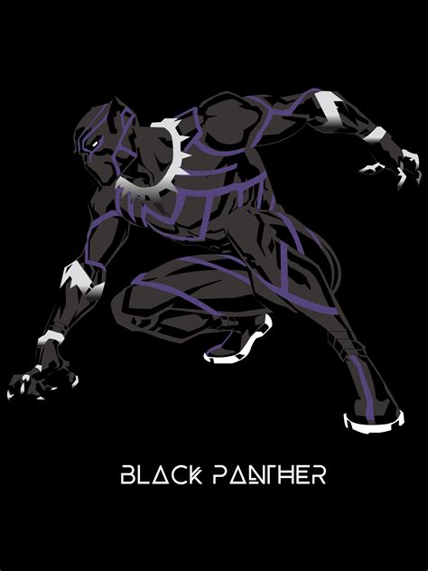 ArtStation - BLACK PANTHER- vector illustration