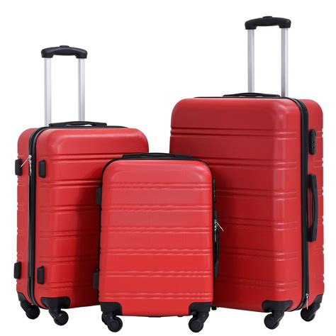 Hard shell Luggage Sets with Spinner Wheels 3 Piece Suitcase Luggage Set for women Lightweight ...