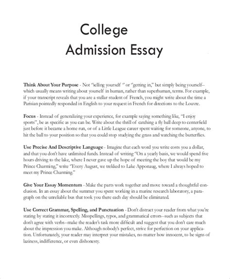 FREE 15+ Sample College Essay Templates in Word, PDF