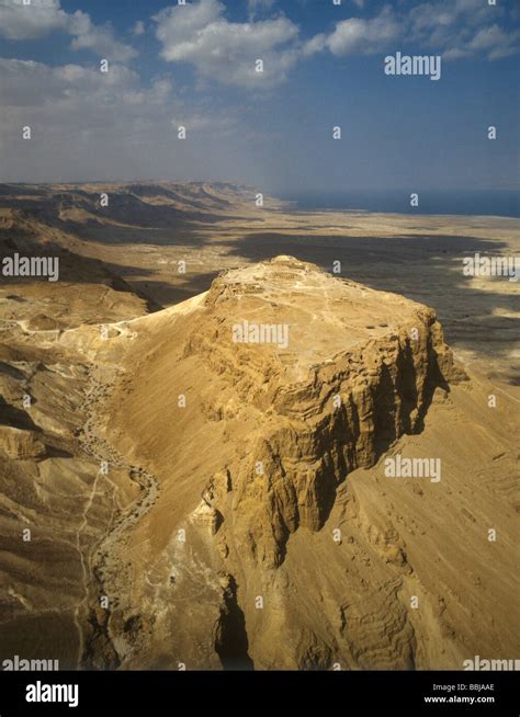 Aerial view of Masada from the south and the Dead Sea beyond Israel Stock Photo - Alamy