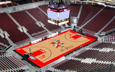 Photoshop: Retro U of L basketball court at the KFC Yum Center - Card ...