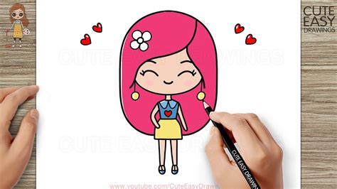 Step by step guide to draw cute drawing pictures easy - For kids