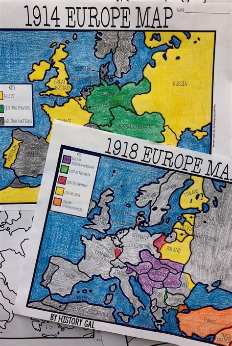 1918 Map Of Europe – Map Vector