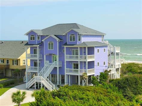 Emerald Isle: Love the bright colored houses! Kids love the elevators! | Beachfront house, Beach ...