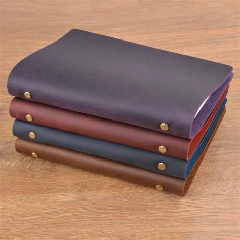 Hot Sale Classic Leather Rings Binder Notebook A5 Top Layer Of Cowhide Cover Bullet Journal ...