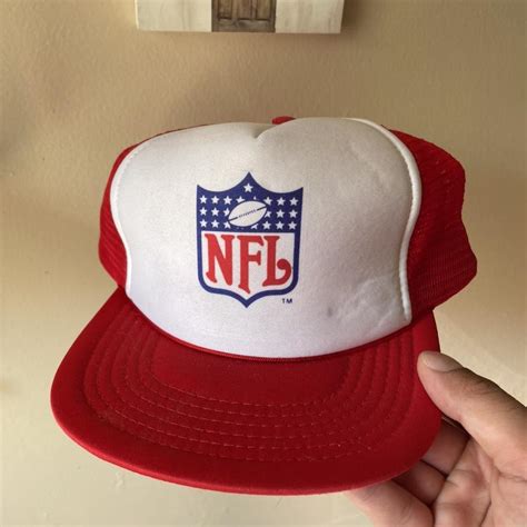 Vintage NFL logo snapback red - Depop