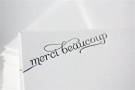 Merci Beaucoup Letterpress Thank You Cards in French - Etsy