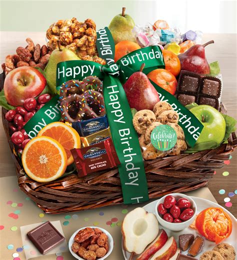 Happy Birthday Fruit & Sweets Basket