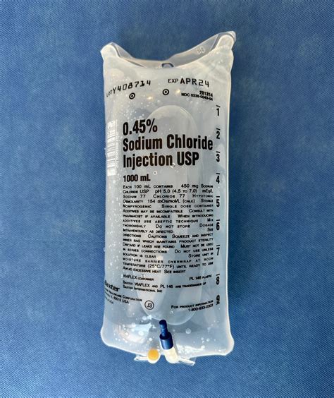 No Rx Required - IV 0.45% Sodium Chloride Fluid Bag (Half-Normal Salin – IV Supply Clinic