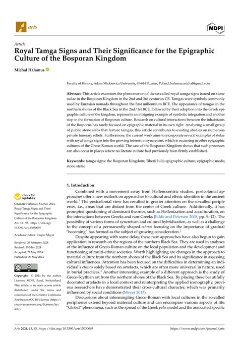 (PDF) Royal Tamga Signs and Their Significance for the Epigraphic Culture of the Bosporan Kingdom