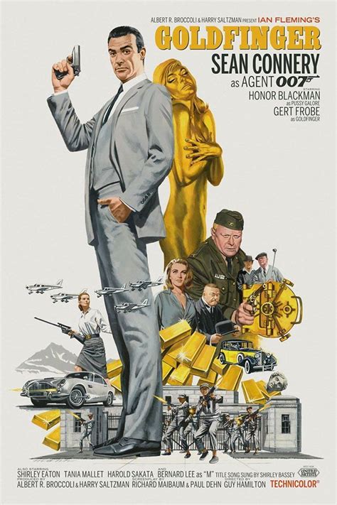 Goldfinger (1964) [640x960] By Paul Mann - MoviePosterPorn | James bond movie posters, James ...