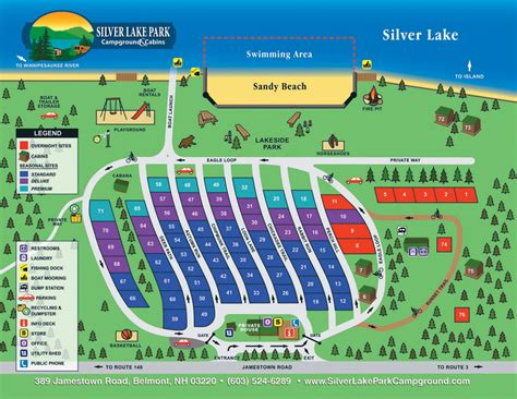 Silver Lake Park Campground :: Site Map & Rules