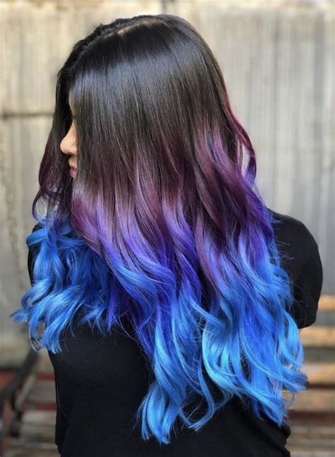 Amazing blue and purple ombré hair | Purple hair tips, Hair dye tips, Purple ombre hair