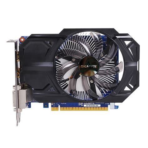 Used Gigabyte graphics card GV-N75TD5-2GI uses NVIDIA GeForce GTX 750 ...