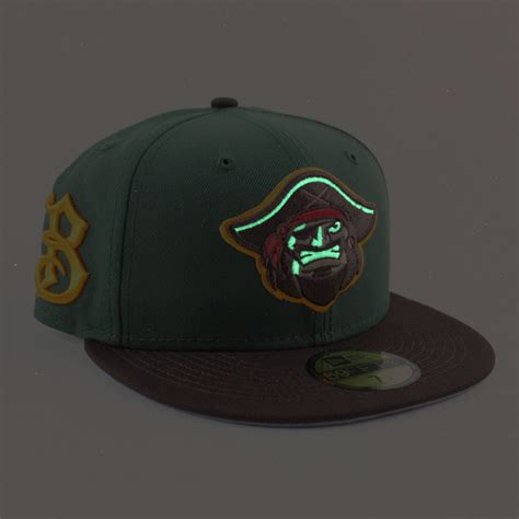 BRADENTON MARAUDERS B Logo New Era 59Fifty Fitted Hat (Glow in the Dar ...