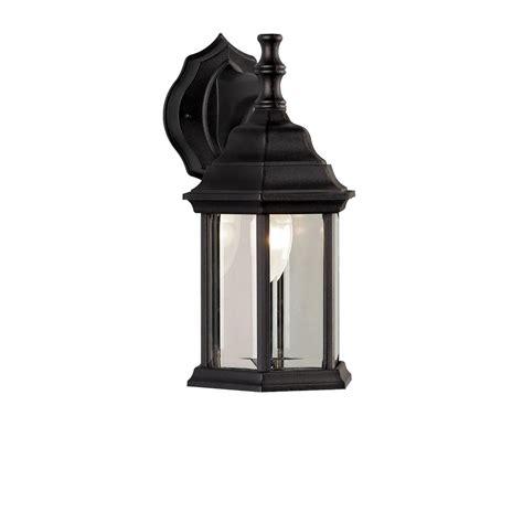 1-Light Black Outdoor Wall Sconce-OWL4-BLK - The Home Depot