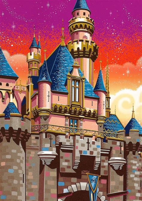 My Favorite Disney Postcards: Artwork of Cinderella's Castle and ...