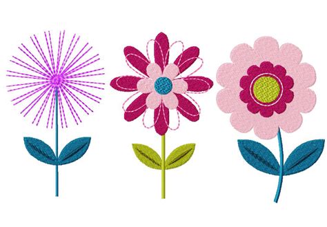 Flower Three Pack Machine Embroidery Designs for Gold Members Only – Daily Embroidery