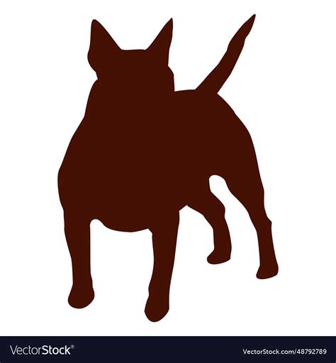 Dog angry silhouette Royalty Free Vector Image