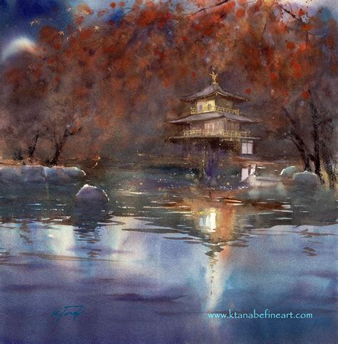 When the Night Falls, watercolor by Keiko Tanabe, 22" x 22" | Japanese ...