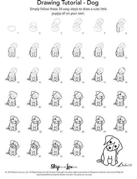 Drawing A Dog Step By Step