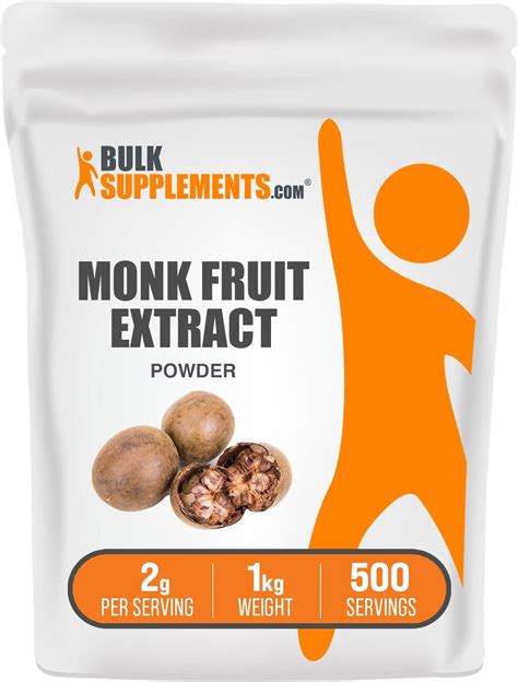 Amazon.com: BULKSUPPLEMENTS.COM Monk Fruit Extract Powder - Luo Han Guo ...