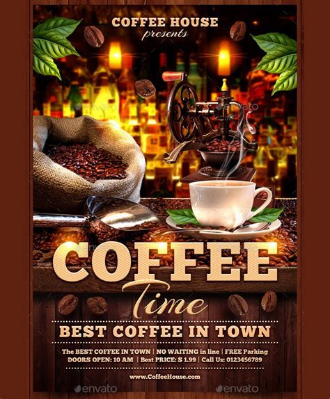 23 Coffee Shop Flyer Templates Free and Premium - DesignYep | Flyer template, Coffee shop, Best ...