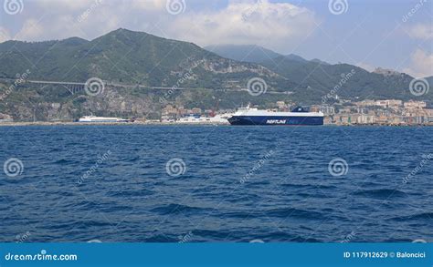 Neptune Lines Ship editorial stock image. Image of thelisis - 117912629