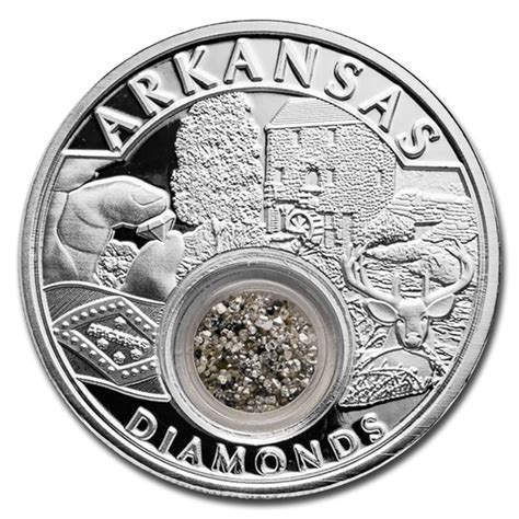 Buy 2020 1 oz Silver Treasures of the U.S. Arkansas Diamonds | APMEX