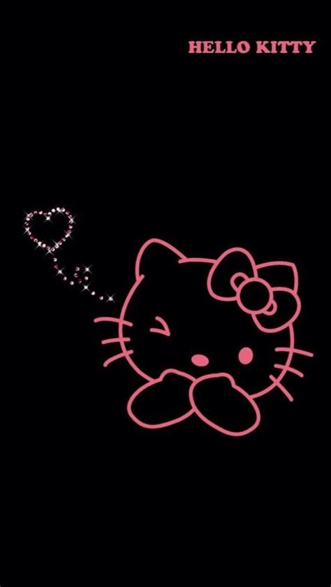 Hello Kitty Black and Pink | Hello kitty backgrounds, Hello kitty ...