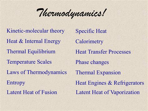 Thermodynamics!