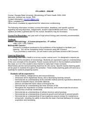 BIOL2300 Syllabus-Spring22-online.pdf - SYLLABUS - ONLINE Course: Georgia State University ...